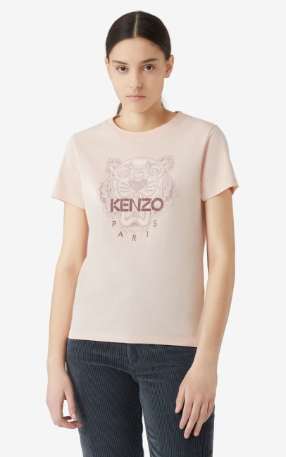 Kenzo Women Tiger T-shirt Faded Pink